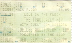 The Tragically Hip / Sam Roberts on Sep 25, 2002 [417-small]
