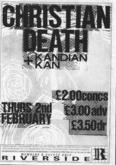 Christian Death / Kandian Kan on Feb 2, 1989 [506-small]