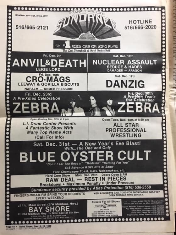 Concert History of Sundance Bay Shore, New York, United States | Concert  Archives