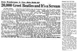 The Beatles / The Cyrkle / The Ronettes / Bobby Hebb / The Remains on Aug 16, 1966 [583-small]