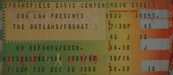Foghat / The Outlaws on Oct 30, 1980 [173-small]