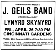 The J. Geils Band / Lynyrd Skynyrd on Apr 26, 1974 [182-small]