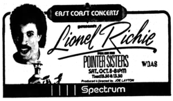 Lionel Richie / The Pointer Sisters on Oct 8, 1983 [676-small]