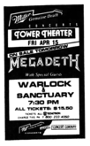 Megadeth / Warlock / Sanctuary on Apr 15, 1988 [302-small]
