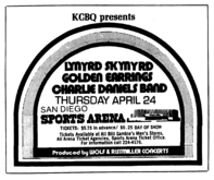 Lynyrd Skynyrd / Golden Earring / The Charlie Daniels Band on Apr 24, 1975 [541-small]
