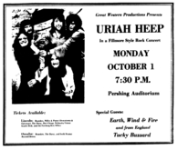 Uriah Heep / Earth Wind & Fire / Tucky Buzzard on Oct 1, 1973 [608-small]