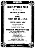 Blue Oyster Cult / Mother's Finest / Starz   on Oct 29, 1976 [697-small]
