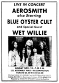 Aerosmith / Blue Oyster Cult / Wet Willie on Nov 10, 1974 [715-small]