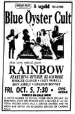 Blue Oyster Cult / Rainbow on Oct 5, 1979 [947-small]