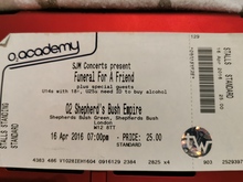 Date and venue changed after tickets were issued due to problems with the roof. , Funeral for a Friend / Creeper / Zoax on May 21, 2016 [501-small]
