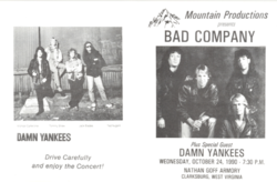 Bad Co Damn Yankees on Oct 24, 1990 [750-small]
