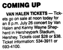 Van Halen / Kenny Wayne Shepherd on Jul 26, 1998 [996-small]