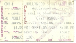 Ozzy Osbourne / Queensrÿche on Sep 5, 1986 [210-small]