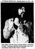 Bob Seger & The Silver Bullet Band / Frog on Mar 13, 1977 [254-small]