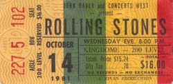 The Rolling Stones / The J. Geils Band / The Greg Kihn Band on Oct 14, 1981 [315-small]