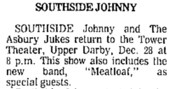 Southside Johnny & The Asbury Jukes / Meatloaf on Dec 28, 1977 [339-small]