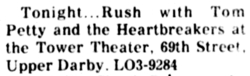 Rush / Tom Petty & the Heartbreakers on Nov 26, 1977 [347-small]