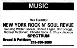 New York Rock N' Soul Revue / Steely Dan on Aug 18, 1992 [978-small]