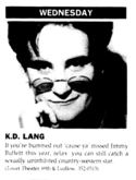 k.d. lang on Nov 4, 1992 [295-small]