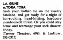 L.A. Guns / Tora Tora on Nov 3, 1989 [331-small]