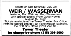 Bob Weir / Rob Wasserman   / ratdog / From Good Homes on Aug 25, 1995 [417-small]
