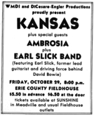 Kansas / Ambrosia / Earl Slick Band on Oct 29, 1976 [649-small]