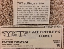 Y&T / Ace Frehley's Comet on Aug 18, 1987 [653-small]