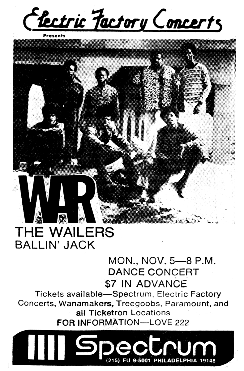 Bob Marley & The Wailers Concert & Tour History Concert Archives