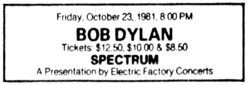 Bob Dylan on Oct 23, 1981 [156-small]