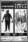 Crain / Circus Lupus / Drop Acid / The Wynona Riders on Apr 26, 1992 [336-small]