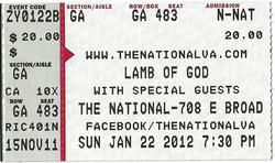 Lamb of God / Kepone / Hex Machine on Jan 22, 2012 [538-small]