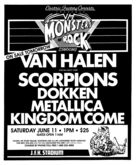 Van Halen  / Scorpions  / Dokken / Metallica / Kingdom Come on Jun 11, 1988 [819-small]