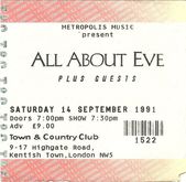 All About Eve / Levitation on Sep 14, 1991 [904-small]