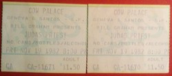 tags: Judas Priest, Ticket, The Cow Palace - Judas Priest / Coney Hatch on Nov 19, 1982 [926-small]