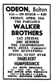 The Walker Brothers / Englebert humperdink / Cat Stevens / Jimi Hendrix on Apr 14, 1967 [078-small]