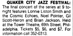 Lonny Liston-Smith / Gil Scott-Heron / Brian Jackson The The Midnight Band / Noel pointer on Oct 9, 1977 [148-small]