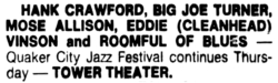 Hank crawford / big joe turner / Mose Allison / Eddie Vinson on Oct 6, 1977 [152-small]