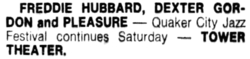 Freddie hubbard / Dexter Gordon on Oct 8, 1977 [154-small]