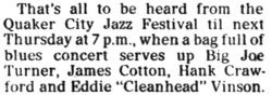 Hank crawford / big joe turner / Mose Allison / Eddie Vinson on Oct 6, 1977 [159-small]