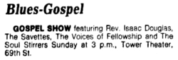 Rev. Isaac Douglas / The Savettes / The Voices Of Fellowship / The Soul Stirrers on Feb 1, 1976 [594-small]