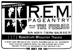 R.E.M. / The Feelies on Nov 9, 1986 [670-small]