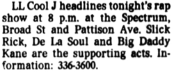 LL Cool J / Slick Rick / De La Soul / Big Daddy Kane on Jul 23, 1989 [691-small]
