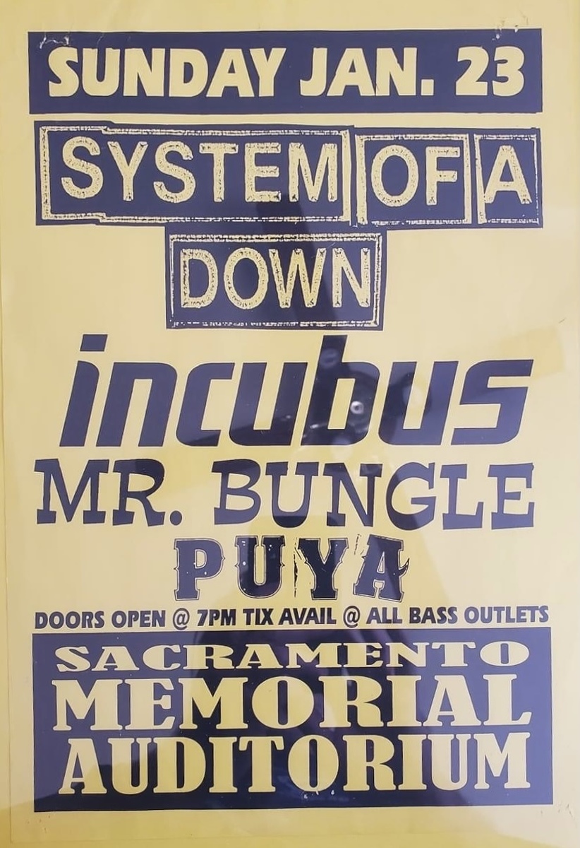 Jan 23 2000 Puya System of a Down Incubus Mr. Bungle at