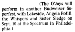 The O'Jays / Lakeside / angela bofill / The Whispers / Sister Sledge on Sep 10, 1983 [640-small]
