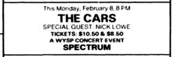 The Cars  / Nick Lowe on Feb 8, 1982 [667-small]