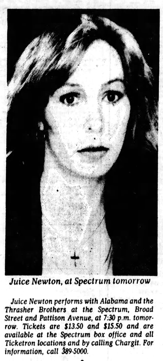 Juice Newton Concert & Tour History Concert Archives