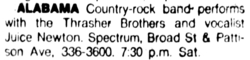 Alabama / Thrasher brothers / juice newton on Oct 29, 1983 [679-small]