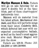 Marilyn Manson / Monster Magnet / Nashville Pussy on Apr 4, 1999 [781-small]