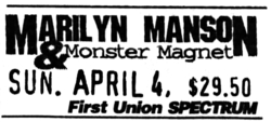 Marilyn Manson / Monster Magnet / Nashville Pussy on Apr 4, 1999 [789-small]