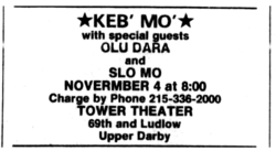 Keb' Mo' / Olu Dara / Slo Mo on Nov 4, 2000 [903-small]